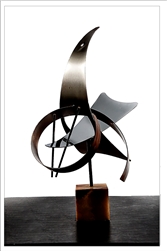 SOLD Curtis Jere - 1970's vintage abstract metal table sculpture - 31